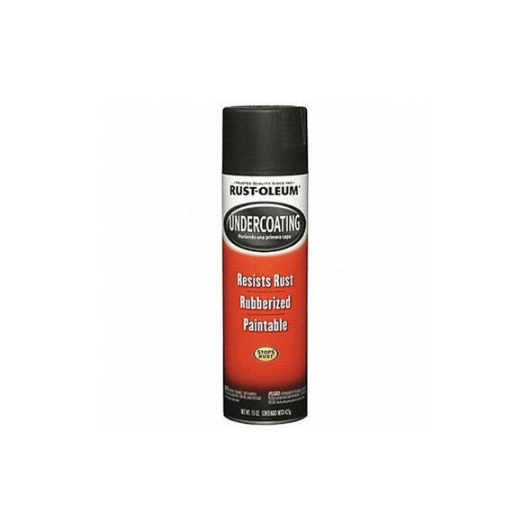 Rubberized Undercoating, 15 oz, Black, Solvent, SBR Rubber, Metal