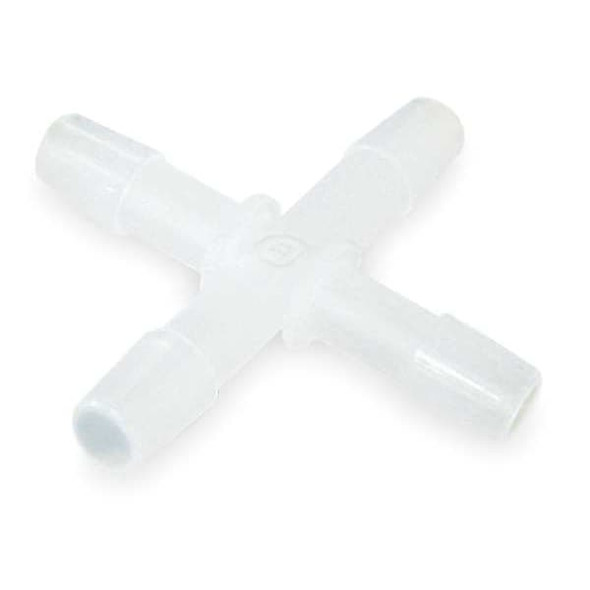 Eldon James Cross Connector,1/8 In,Barbed,HDPE,PK10 X0-2HDPE