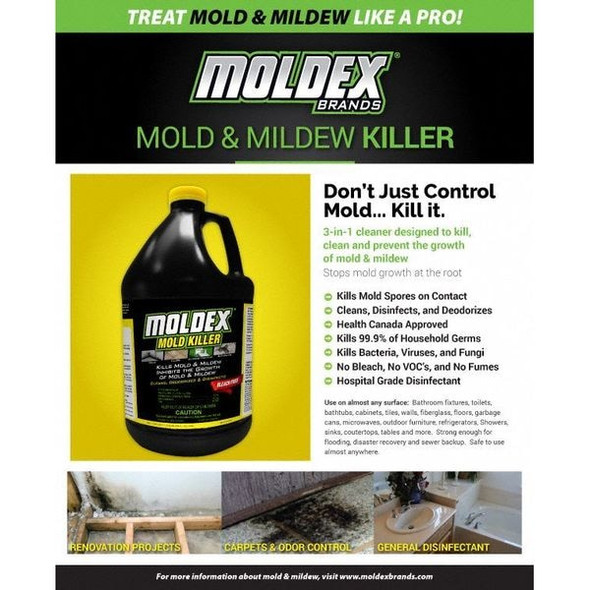 Moldex Mold Mildew Remover, 1 gal, Trigger Spray Bottle, Liquid, Ready To Use 5520