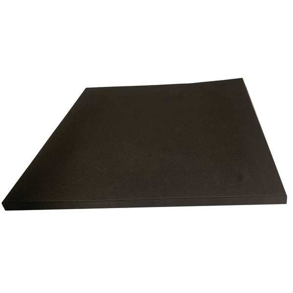 Foam Sheet, Crosslink, 24 in W, 24 in L, 1/4 in Thick, Black