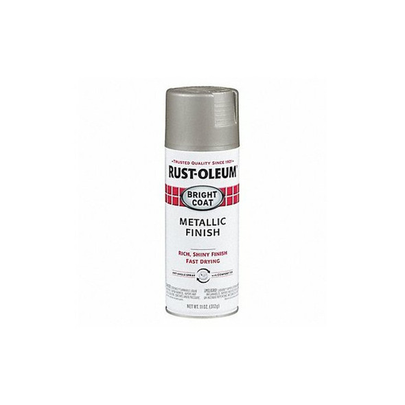 Spray Paint, 11 oz, Gen Purpose Spray Paint, Aluminum/Metallic, Solvent, Gloss
