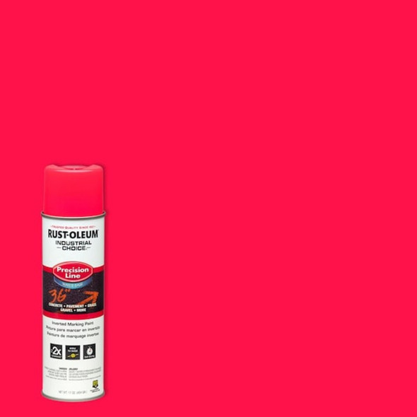 Precision Line Marking Paint, 17 oz, Fluorescent Pink, Water-Based  1861838