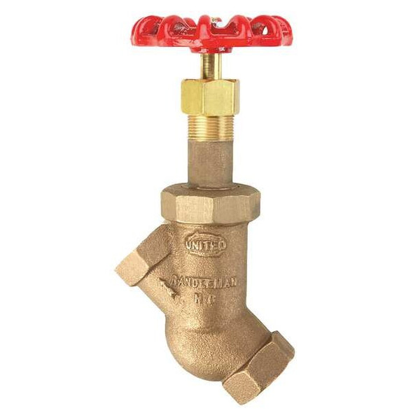 United Brass Works Globe Valve,1-1/4 In.,FNPT 285948