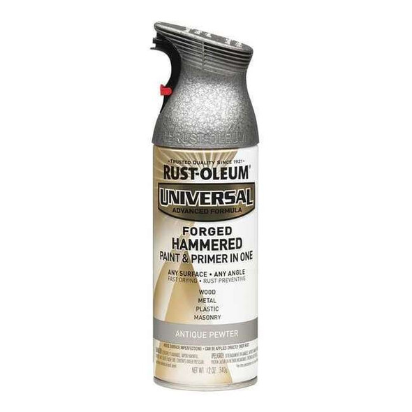 Hammered Spray Paint, Antique Pewter, Forged Hammered, Solvent, 12 oz