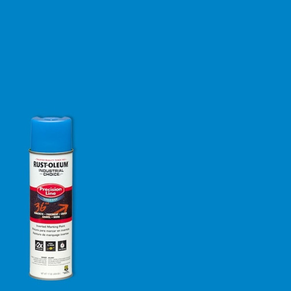 Precision Line Marking Paint, 17 oz, Fluorescent Blue, Water-Based  205176