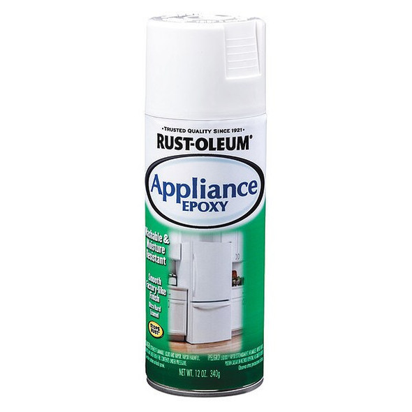 Rust-Oleum Spray Paint, White, Gloss, Solvent, 12 oz 7881830