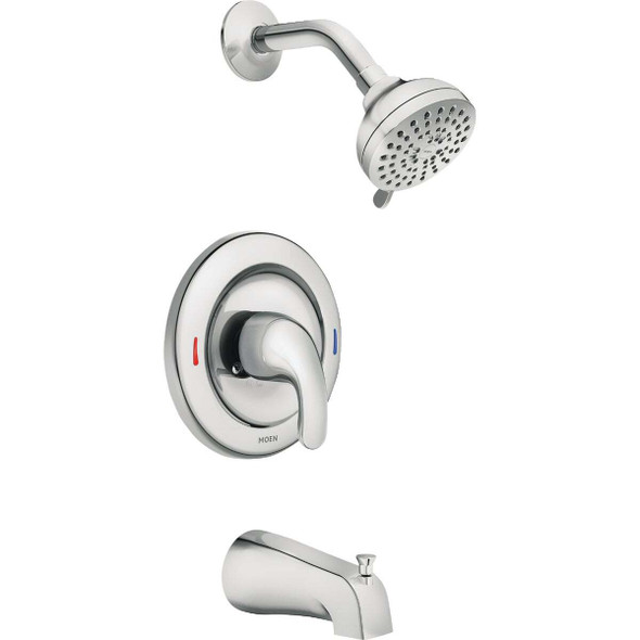 Moen Adler Posi-Temp 1-Handle Lever Tub and Shower Faucet, Chrome 82603