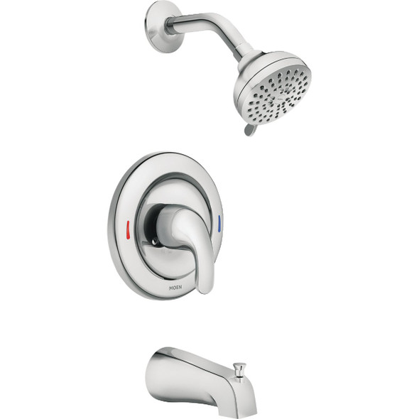 Moen Adler Posi-Temp 1-Handle Lever Tub and Shower Faucet, Chrome 82603
