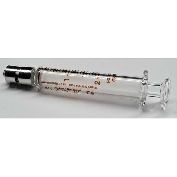 Fortuna Glass Syringe,Metal Luer Lock,2 mL 7.140-27