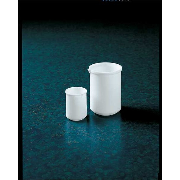 Beaker, PTFE, Low Form, 250 mL / 8.45 fl oz Capacity, Not Rated Not Applicable