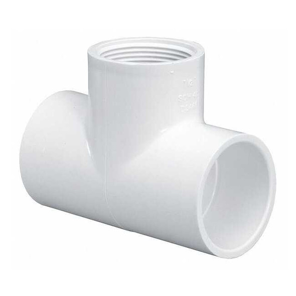 Manufacturer Varies PVC Tee, Socket x Socket x FNPT, 2 in Pipe Size 402020
