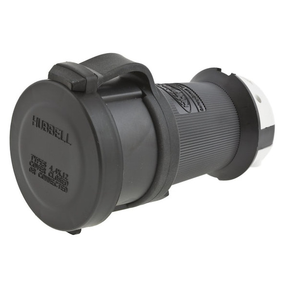 Hubbell Wiring Device-Kellems WT LckCon,Strt;20 A;Blk; Wht,Vlx,L14-20R HBL2413SW
