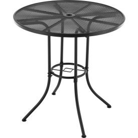 Global Industrial 36"" Round Outdoor Counter Height Table Steel Mesh Black