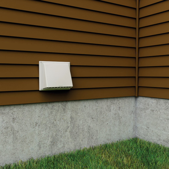 Imperial 6 In. - 7 In. White Plastic Kitchen Wall Vent Cap VT0755 471626