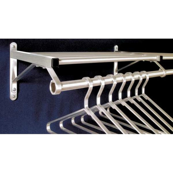 Glaro Coat Rack,1 Shelf,36 In W,Satin Aluminum 501-36SA