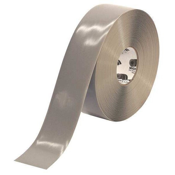 Industrial Safety Floor Marking Tape Vinyl Gray, 3" W x 100 ft. L, 50 mil Thick