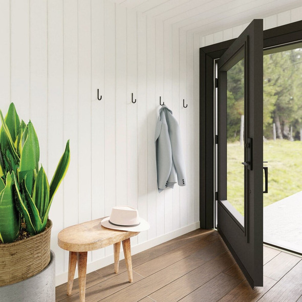 National Hardware 4 In. Matte Black Reed Multipurpose Hook (2-Pack) N337-903 209799