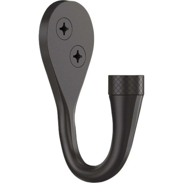 National Hardware Powell 2-5/8 In. Matte Black Knurled Hook (2-Pack) N337-909