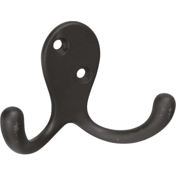 National Hardware Oil Rubbed Bronze Double Clothes Hook N830-153
