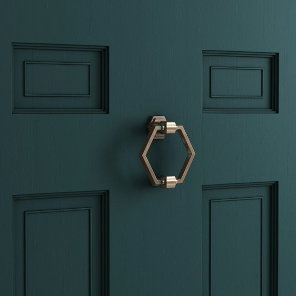 National Hardware Powell 4 In. Satin Nickel Door Knocker N336-707 214784