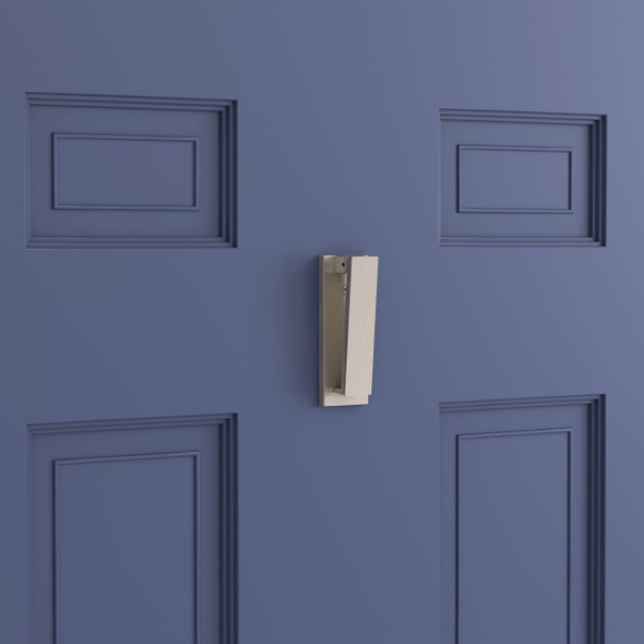 National Hardware 4-3-4 In. Satin Nickel Reed Door Knocker N336-704 206957