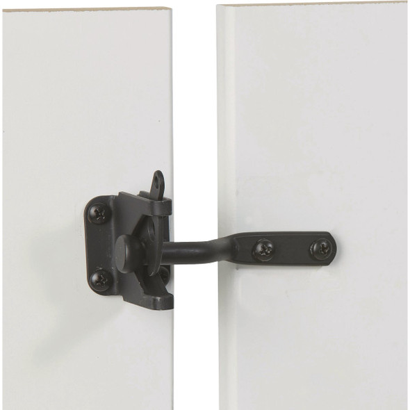 National Hardware Black Self-Locking Gate Latch N109-020 206275