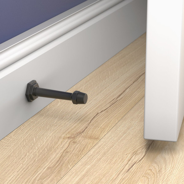 National Hardware Powell 3 In. Matte Black Door Stop N830-530 214893