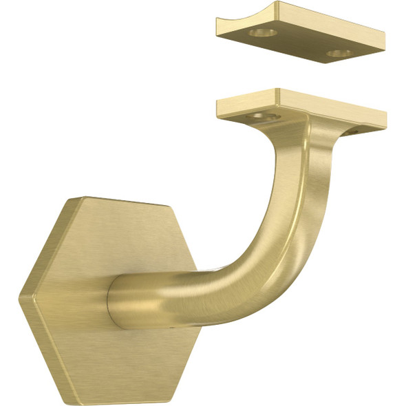National Hardware Powell 3 In. Brushed Gold Handrail Bracket N830-534