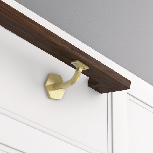 National Hardware Powell 3 In. Brushed Gold Handrail Bracket N830-534 215780