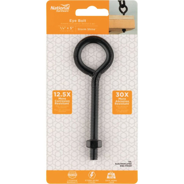 National Hardware 3-8 In. x 5 In. Storm Shine Eye Bolt W-Nut N820-098 221104