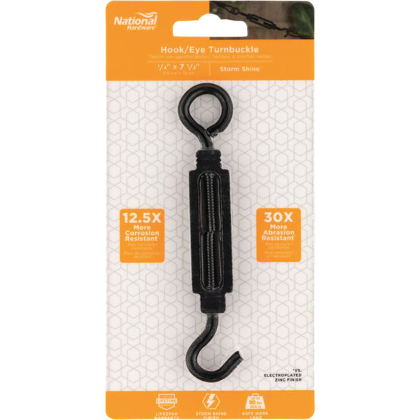 National Hardware 1-4 In. X 7-1-2 In. Hook-Eye Turnbuckle N820-120 226743