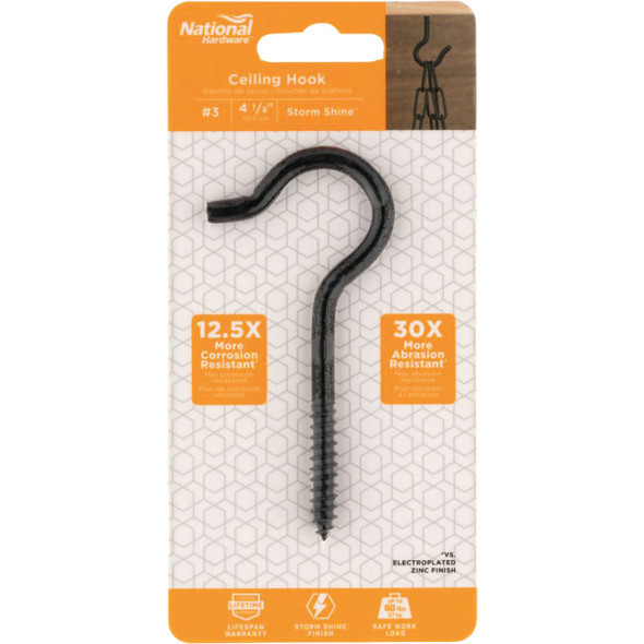 National Hardware #3, 4 1-8 In. Storm Shine Ceiling Hook N820-122 227120