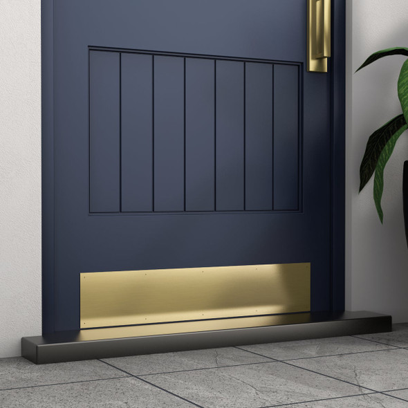 National Hardware 6 In. x 30 In. Brushed Gold Kickplate National Hardware 6 In. x 30 In. Brushed Gold Kickplate
