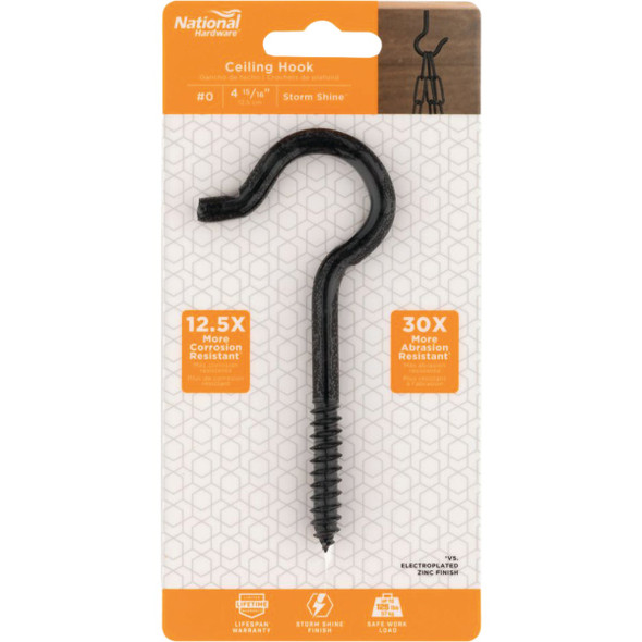 National Hardware #0 4-15-16 In. Storm Shine Ceiling Hook N820-107 219050