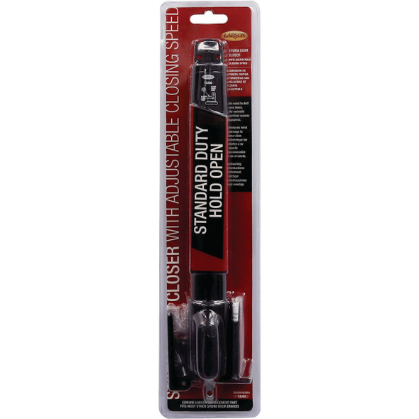 Larson Black Standard Duty Storm Door Closer with Hold Open CH1030501 199943