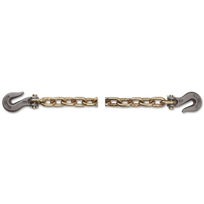 Domestic Grade 70 Binder Chain Assembly, Trade Size 3/8 in, 6,600 lb Working Load Limit, Yellow Zinc