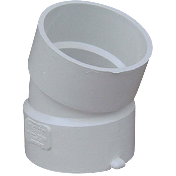 IPEX 3 In. SDR 35 22-1/2 Deg. PVC Sewer and Drain Elbow (1/16 Bend) 414203BC