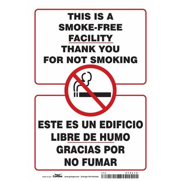 Condor Safety Sign,10 inx7 in,Vinyl 474L14
