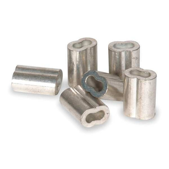 Dayton Wire Rope Sleeve,1/8 In,Copper,PK25 1DLF4