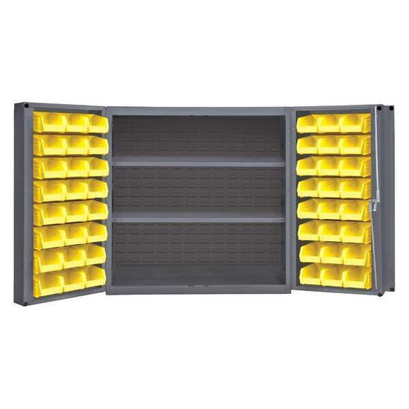 Durham Mfg Bin Cabinet,36"x36"x24",Gray,48YlwBns DC-243636-48-2S-95 Durham Mfg Bin Cabinet,36"x36"x24",Gray,48YlwBns DC-243636-48-2S-95