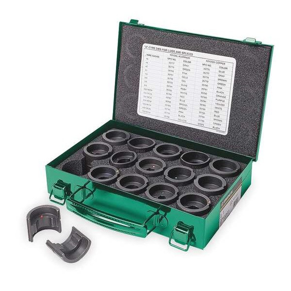 Greenlee Crimping Die Set For Copper,For 1XGA6 KD12CU