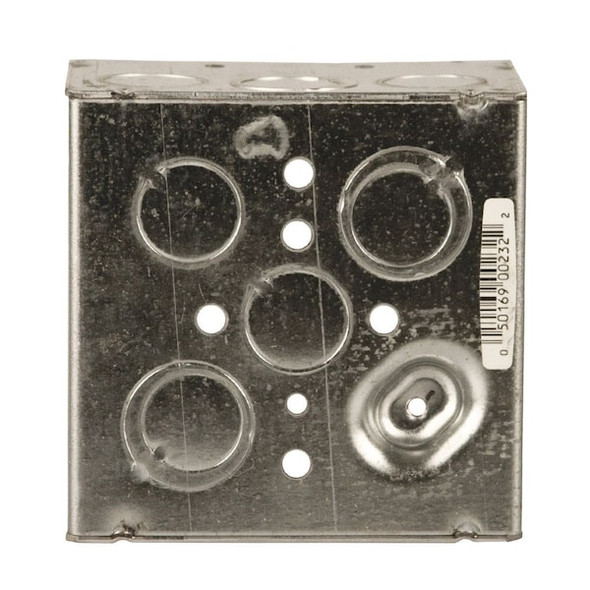 Raco Electrical Box, 30.3 cu in, Square Box Type, 2 Gangs, Galvanized Steel, Square Shape 232