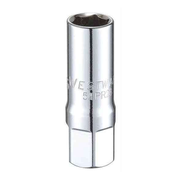 WESTWARD 1/2 in Drive, SAE Socket, 6 Points, Spark Plug 9/16 in, Steel