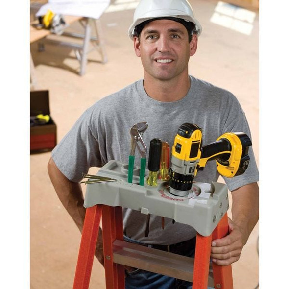 Louisville 2 Steps, Fiberglass Step Stool, 300 lb. Load Capacity, Orange/Silver FS1502