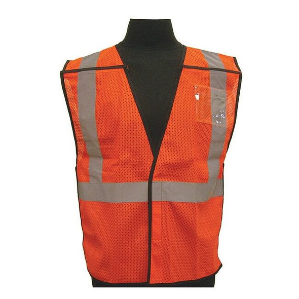 Kishigo 2XL/3XL Class 2 High Visibility Vest, Orange 1806-2X-3X