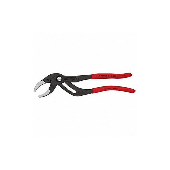 Knipex 10 in Curved Jaw Tongue and Groove Plier Serrated, Plastic Grip 81 01 250