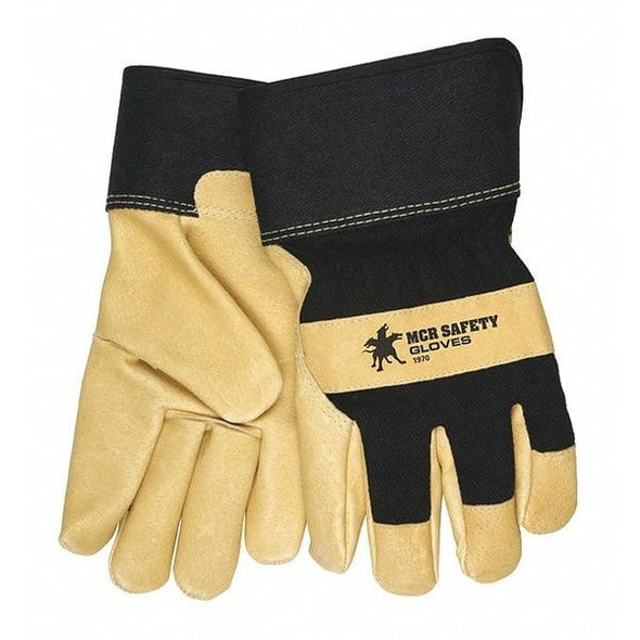 Mcr Safety Leather Gloves,Beige,2XL,PK12 1970XXL Mcr Safety Leather Gloves,Beige,2XL,PK12 1970XXL