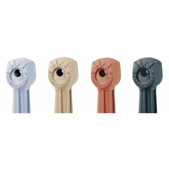 Justrite 4 gal Smokers Cease-Fire Cigarette Receptacle, 38-1/2 in H x 16-1/2 in Dia, Black 26800D