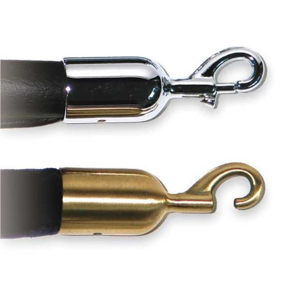 Lawrence Metal Post Rope Snap End, Satin Brass ROPEEND-SNAP-2S