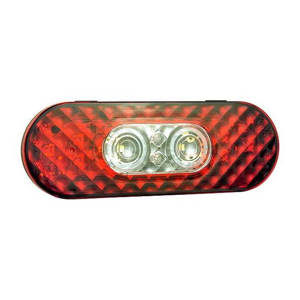 Grote Back-Up Light,LED,Red/Clear 54682